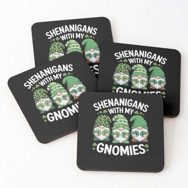 Item preview, St Patricks Day Lucky Shamrock Leopard Gnomes Irish designed and sold by Elenasriveras.