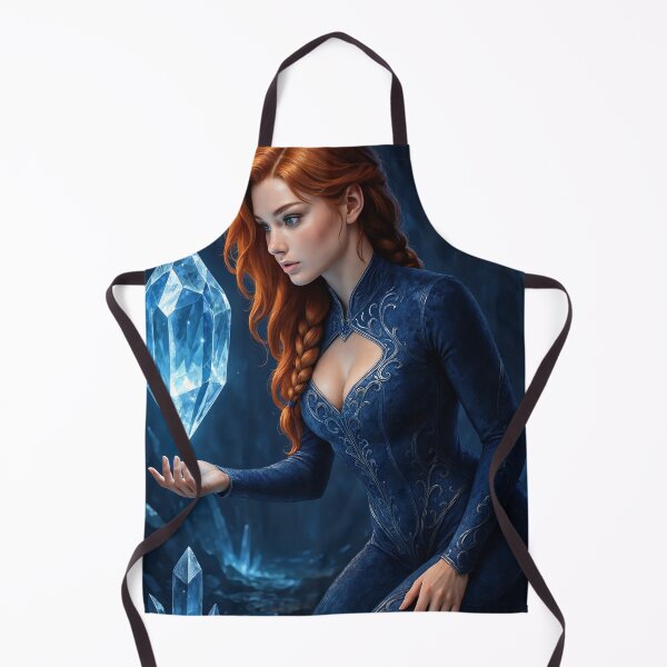 Item preview, Rowan holds bluetopaz crystal mystical cave glow designed and sold by CathryneDelamort.