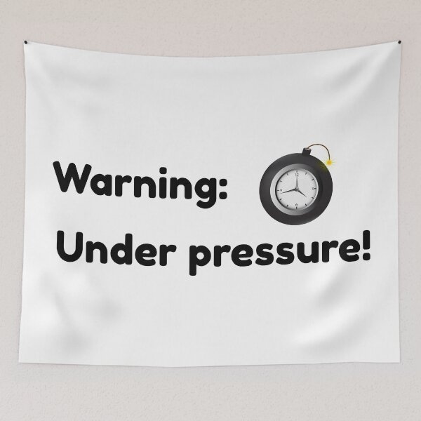 Item preview, Warning: Under Pressure! | Stressful Time Bomb Design designed and sold by NeutronDesign.