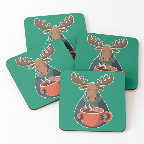 Item preview, Cozy Moose with Coffee Illustration designed and sold by Artur-GrafiTee.