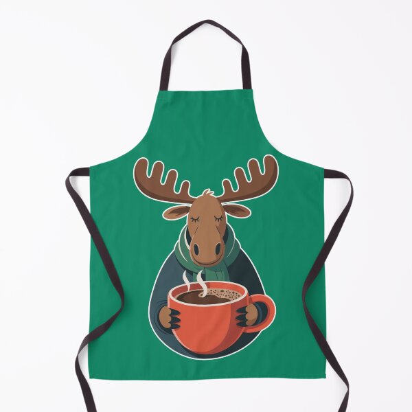 Item preview, Cozy Moose with Coffee Illustration designed and sold by Artur-GrafiTee.