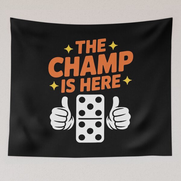 Item preview, The Champ Is Here Dominoes King designed and sold by Elenasriveras.