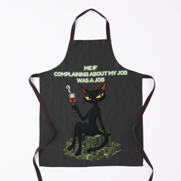 Item preview, Me If Complaining About My Job Was a Job – Funny Black Cat Work Humor Design designed and sold by MagicMeow1.