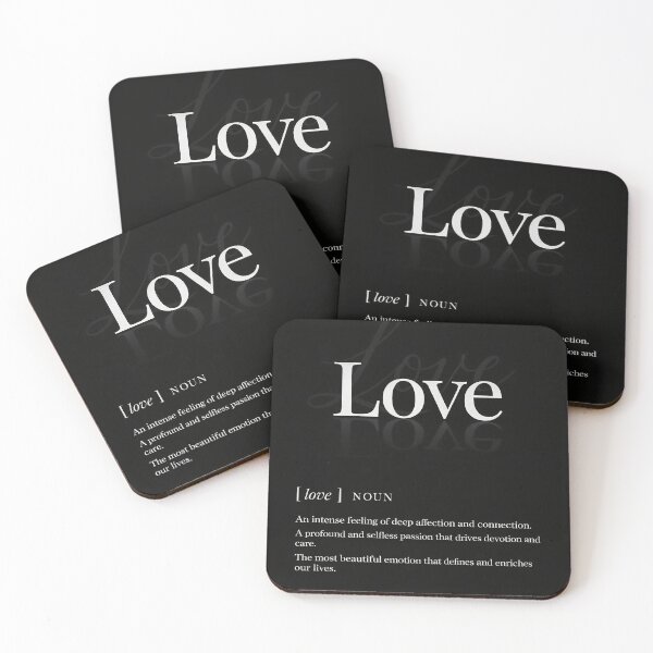Item preview, Minimalist Love Definition Typography – Elegant Black and White Quote Art designed and sold by Trend Pixel Co..