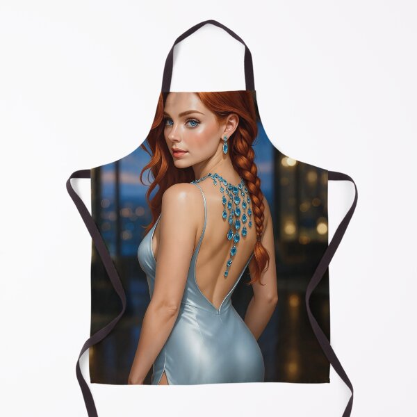 Item preview, Rowan in blue topaz necklace and satin gown designed and sold by CathryneDelamort.
