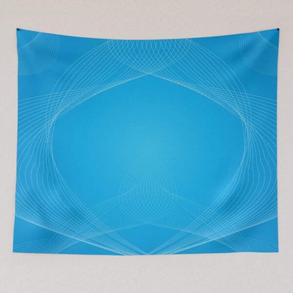 Item preview, Blue Abstract Lines – Modern Geometric Design designed and sold by NeutronDesign.
