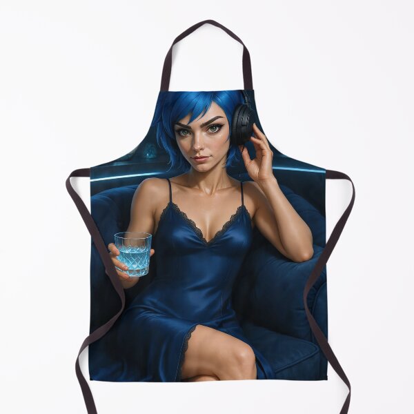 Item preview, Cipher blue topaz woman headphones designed and sold by CathryneDelamort.