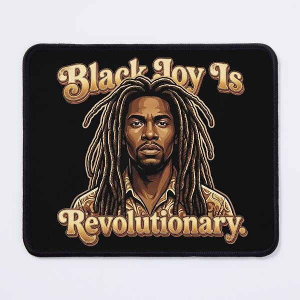 Item preview, Black Joy Is Revolutionary Retro Gold 70s Portrait designed and sold by QuipQuips.