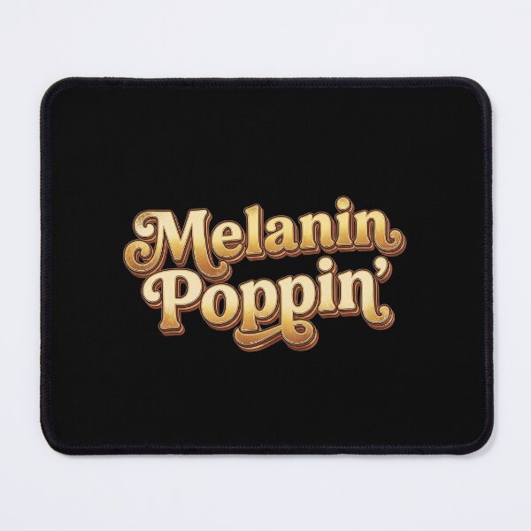 Item preview, Melanin Poppin' Retro 70s Gold Typography Pride designed and sold by QuipQuips.