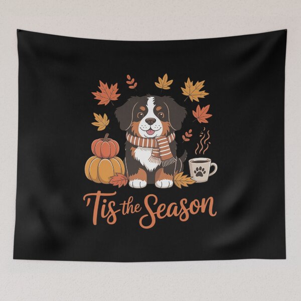 Item preview, Tis The Season Bernese Mountain Dog Fall Pumpkin Coffee designed and sold by HORIZBoutique.