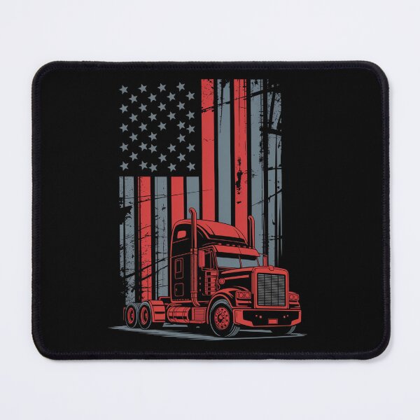 Item preview, Us American Flag Semi Truck Driver  designed and sold by johnertullio.