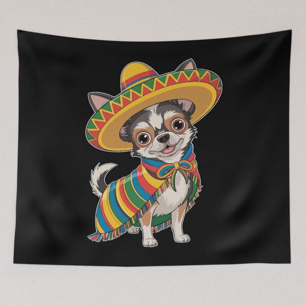 Item preview, Cinco De mayo Chihuahua dog Lover Sombrero Tacos Fiesta designed and sold by CruelShadesSt.