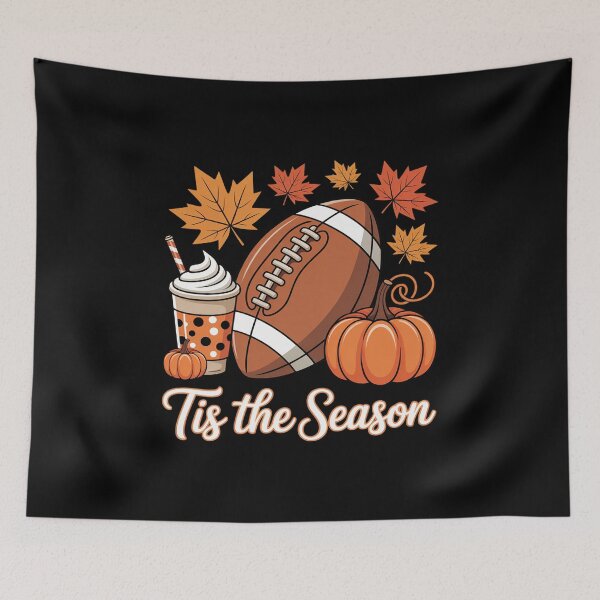Item preview, Tis The Season Fall Thanksgiving Pumpkin Spice Football designed and sold by HORIZBoutique.
