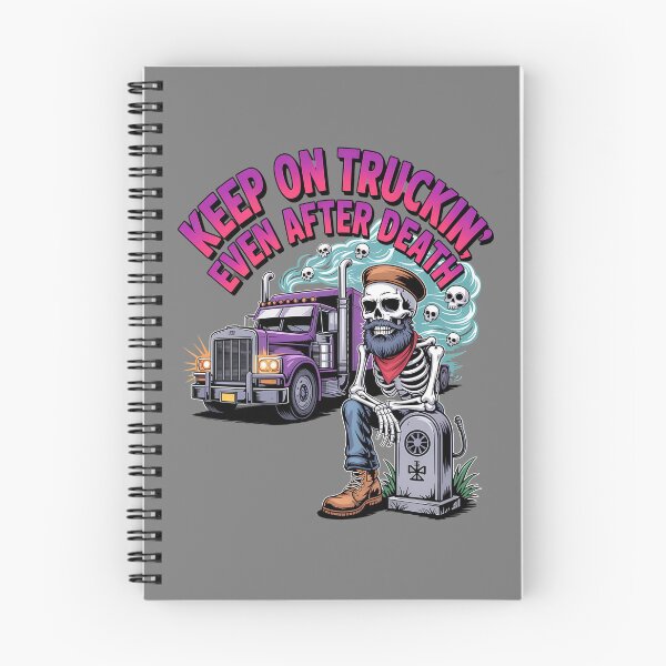 Item preview, Skeleton truck driver - diesel humor - afterlife road trip - eternal road - skeleton road warrior - undead trucker journey - ghost road shirt - truck stop ghost stories designed and sold by JansenGS.