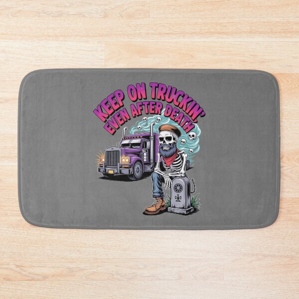 Item preview, Skeleton truck driver - diesel humor - afterlife road trip - eternal road - skeleton road warrior - undead trucker journey - ghost road shirt - truck stop ghost stories designed and sold by JansenGS.