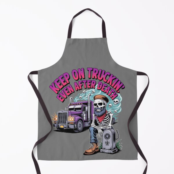 Item preview, Skeleton truck driver - diesel humor - afterlife road trip - eternal road - skeleton road warrior - undead trucker journey - ghost road shirt - truck stop ghost stories designed and sold by JansenGS.