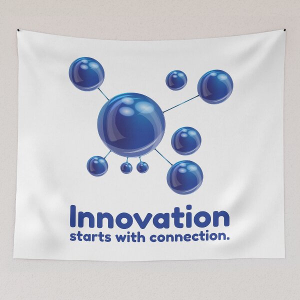 Item preview, Molecular Connections – Abstract Blue Network Design designed and sold by NeutronDesign.
