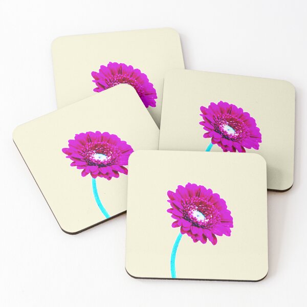 Item preview, Magenta and Turquoise Stem Neon Daisy designed and sold by The Art by Rossouw.