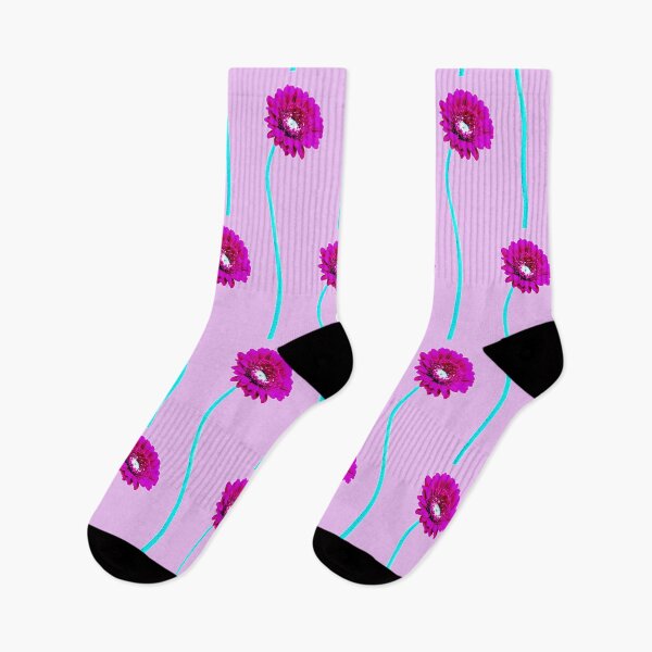 Item preview, Magenta and Turquoise Stem Neon Daisy designed and sold by The Art by Rossouw.