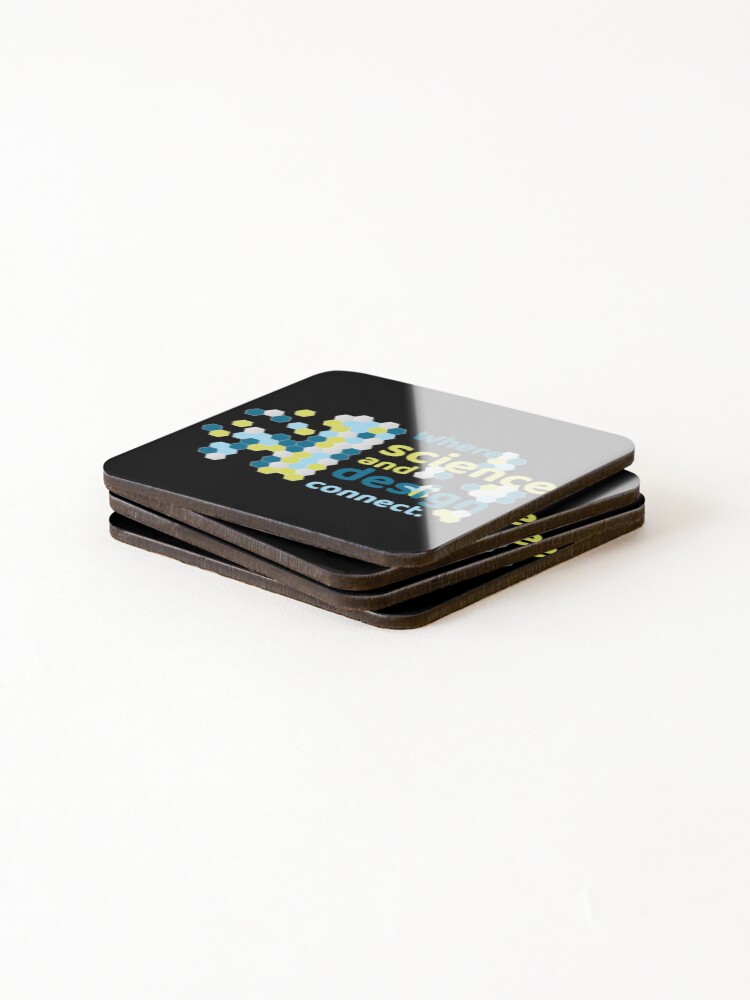 Thumbnail 4 of 5, Coasters (Set of 4), HexaFlow – Abstract Geometric Heatmap Pattern designed and sold by NeutronDesign.