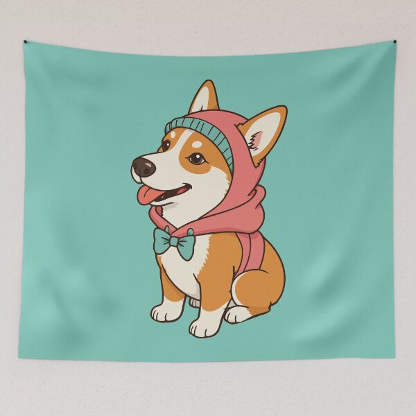 Item preview, Cool Corgi in Hoodie – Cute Urban Dog Design designed and sold by NeutronDesign.