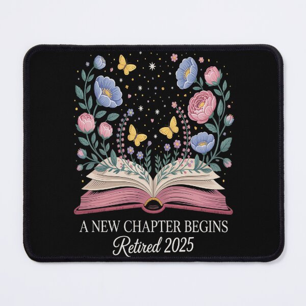 Item preview, floral book a new chapter begins retired teacher designed and sold by CottonCandyPrin.