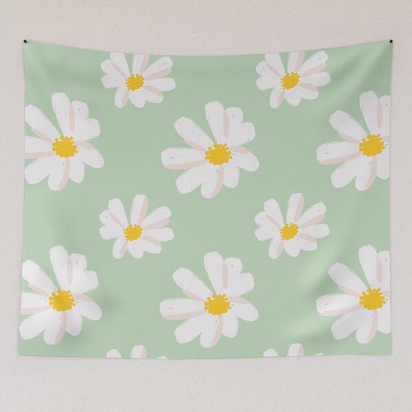 Item preview, Cute white daisy flowers hand drawn seamless pattern, summer print, textile pattern, decoration designed and sold by NatalkaP.