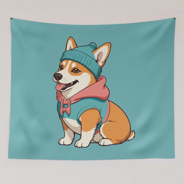 Item preview, Cool Corgi in Hoodie – Cute Urban Dog Design designed and sold by NeutronDesign.