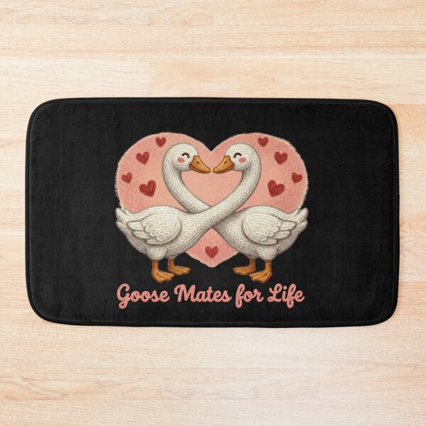 Item preview, Goose Mates For Life - Cute Faux Yarn Valentine's Geese designed and sold by Muse Merch.