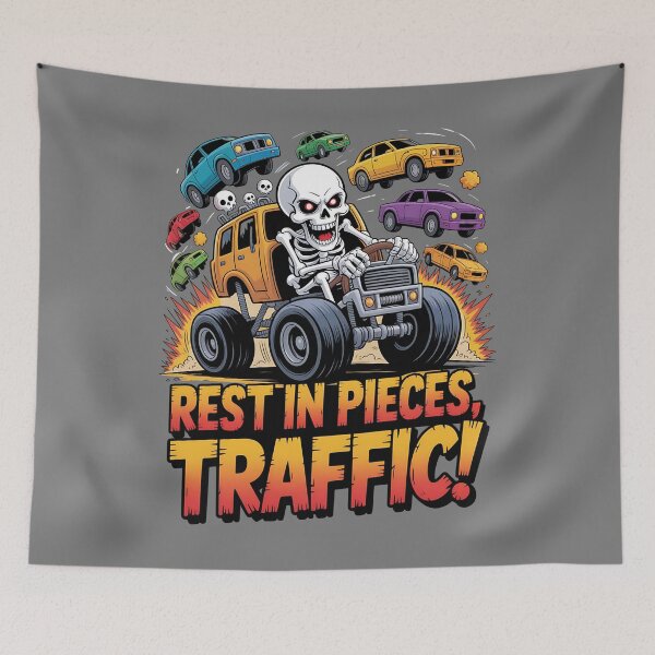Item preview, Skeleton truck driver - diesel humor - afterlife road trip - eternal road - skeleton road warrior - undead trucker journey - ghost road shirt - truck stop ghost stories designed and sold by JansenGS.