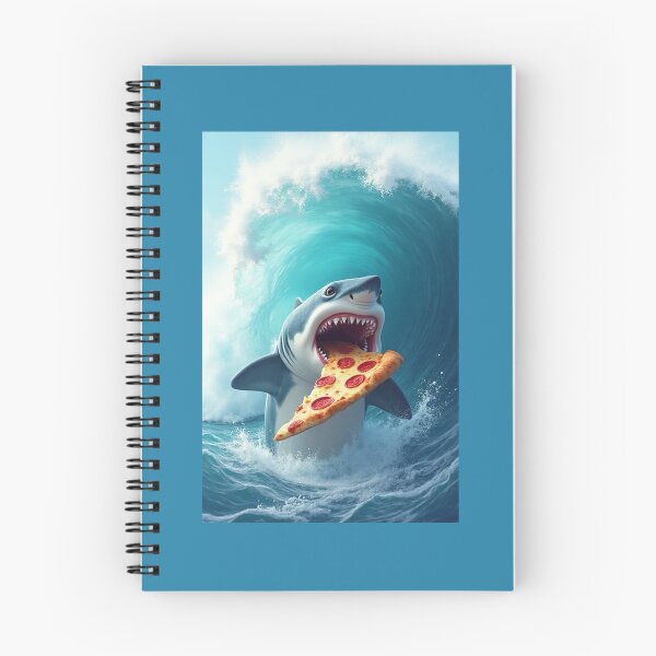Item preview, Shark eating pizza  designed and sold by Samardesigns.