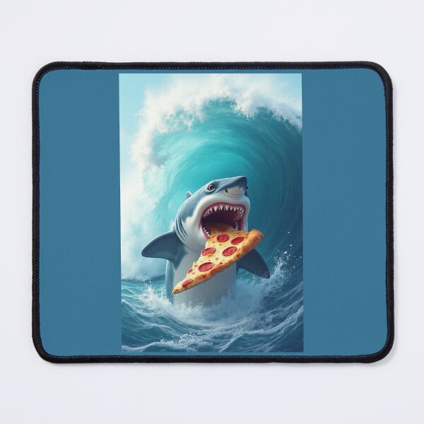 Item preview, Shark eating pizza designed and sold by Samardesigns.