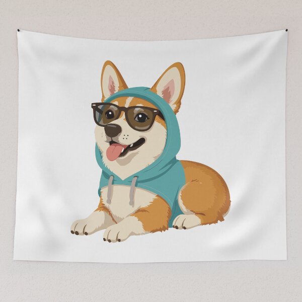 Item preview, Cool Corgi in Hoodie – Cute Urban Dog Design designed and sold by NeutronDesign.