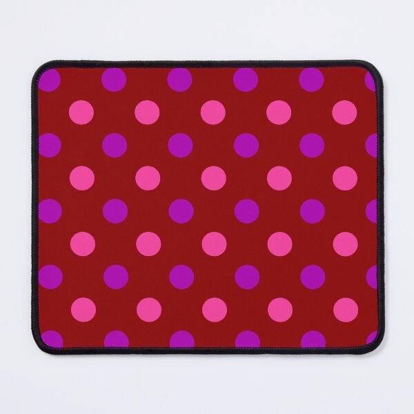 Item preview, Purple Pink Polka Dots On Red Background Design designed and sold by PatternTitan.