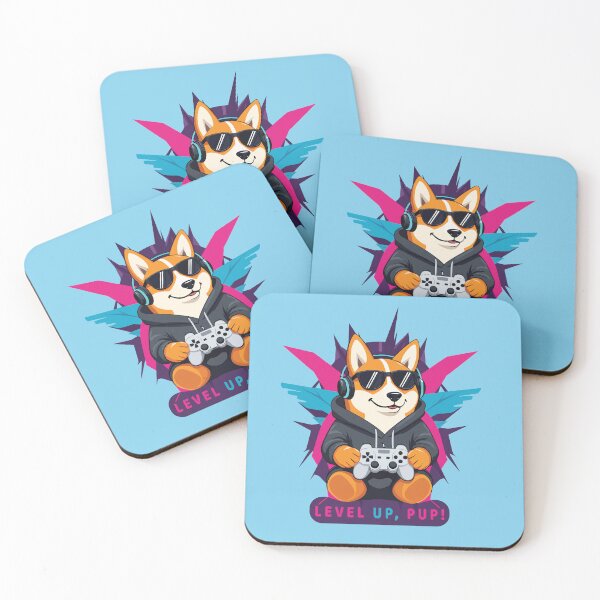Item preview, Level Up – Cool Corgi Gamer with Game Controller Design designed and sold by NeutronDesign.