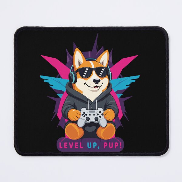 Item preview, Level Up – Cool Corgi Gamer with Game Controller Design designed and sold by NeutronDesign.