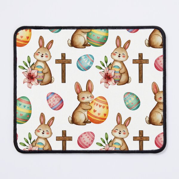 Item preview, Easter Embrace – Seamless Bunny, Egg & Cross Pattern designed and sold by meesub.