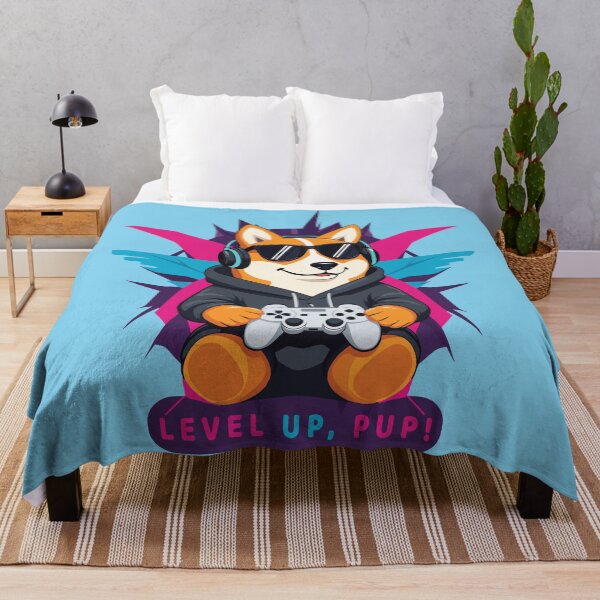 Item preview, Level Up – Cool Corgi Gamer with Game Controller Design designed and sold by NeutronDesign.