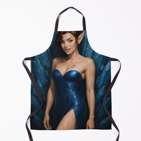 Item preview, Fortana in bluetopaz gown against crystal wall designed and sold by CathryneDelamort.