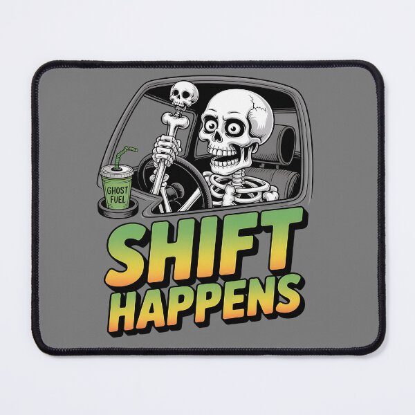 Item preview, Skeleton truck driver - diesel humor - afterlife road trip - eternal road - skeleton road warrior - undead trucker journey - ghost road shirt - truck stop ghost stories designed and sold by JansenGS.