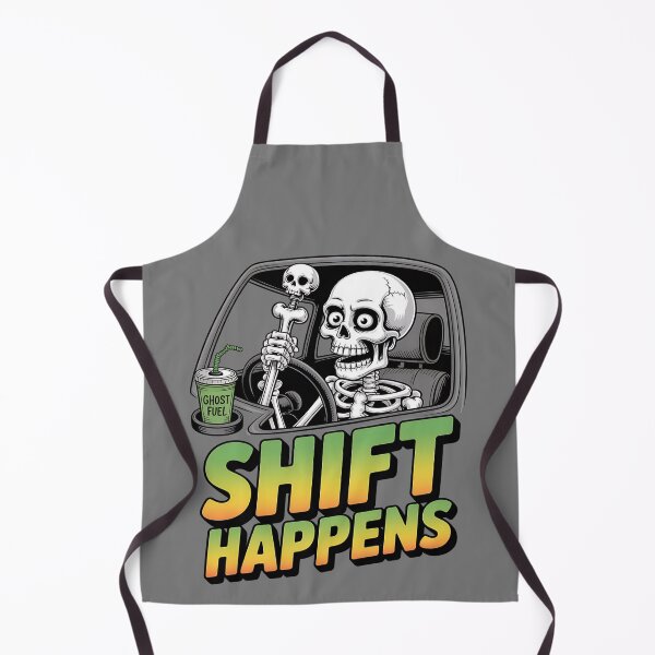 Item preview, Skeleton truck driver - diesel humor - afterlife road trip - eternal road - skeleton road warrior - undead trucker journey - ghost road shirt - truck stop ghost stories designed and sold by JansenGS.