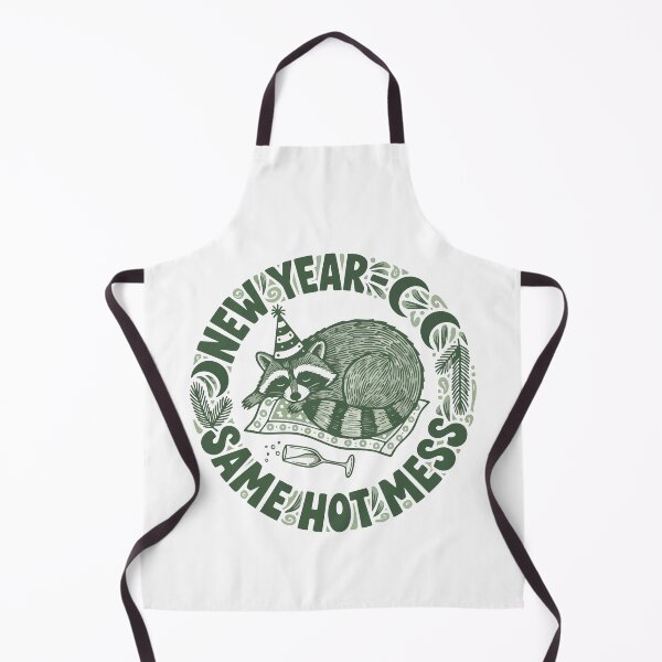 Item preview, New Year Same Hot Mess Raccoon Humor Celebration designed and sold by LuminOrb.