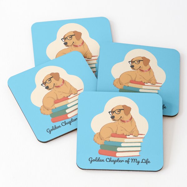 Item preview, Golden Chapter of My Life – Cute Book Lover Golden Retriever Art designed and sold by NeutronDesign.