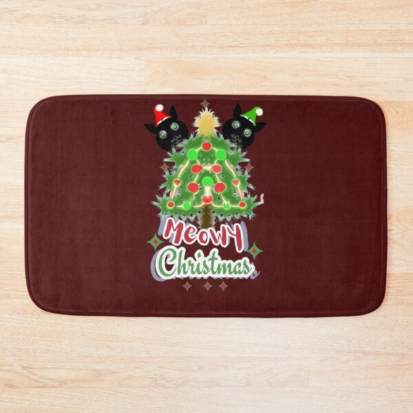 Item preview, Meowy Christmas Cat Tree – Cute Black Cats Santa Hat Holiday Design designed and sold by HopeAndHustle.
