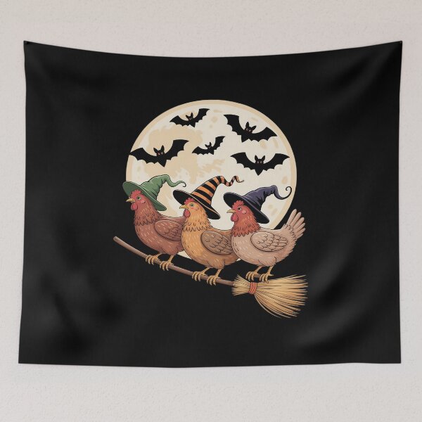 Item preview, Tonight We Fly Chicken Witch designed and sold by FluoroWave.