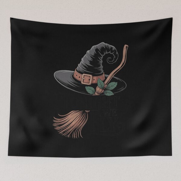 Item preview, Tonight We Fly Fun Halloween Pumpkin Witches Ghost Graphic designed and sold by FluoroWave.