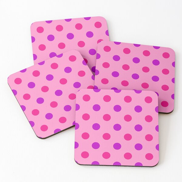 Item preview,  Purple Pink Polka Dots On Pink Background Design  designed and sold by PatternTitan.