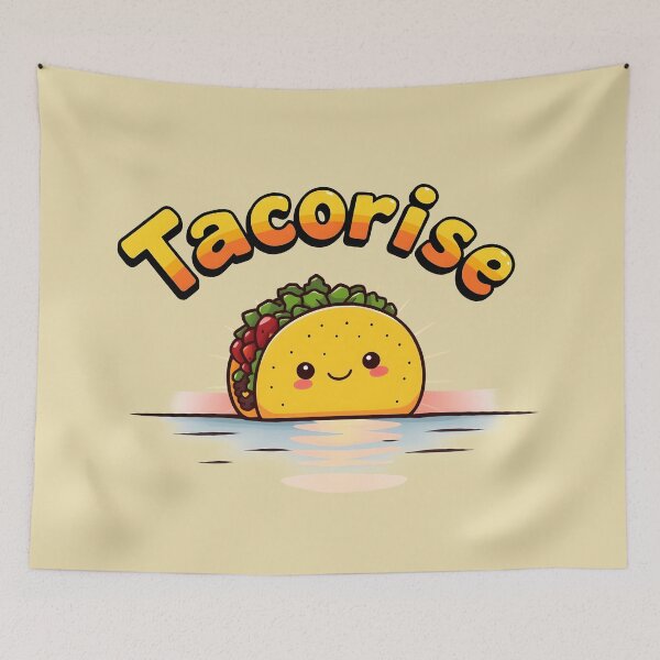 Item preview, Tacorise Cute Kawaii Taco Happy Food Character designed and sold by Amplify-n-Co.