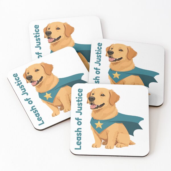 Item preview, Leash of Justice – Superhero Golden Retriever Dog Art designed and sold by NeutronDesign.