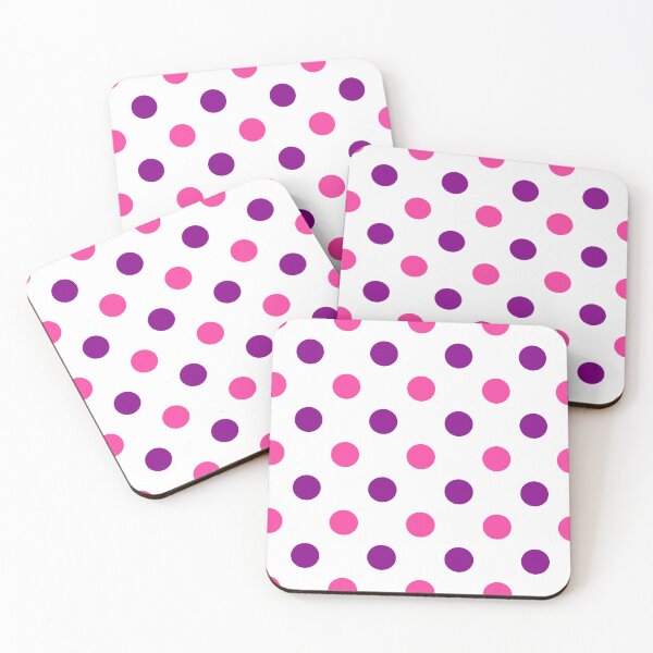 Item preview, Purple Pink Polka Dots On White Background Design  designed and sold by PatternTitan.